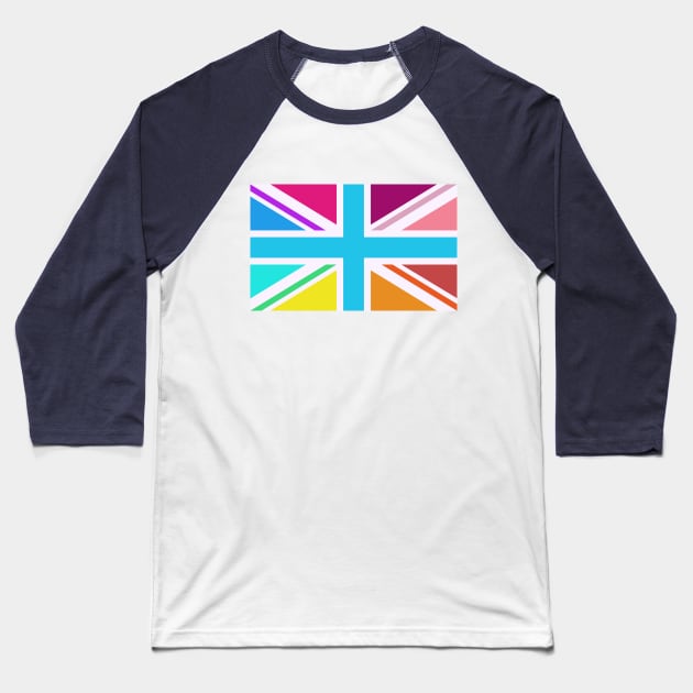 Multicolored Union Jack/flag (II) Baseball T-Shirt by NataliePaskell